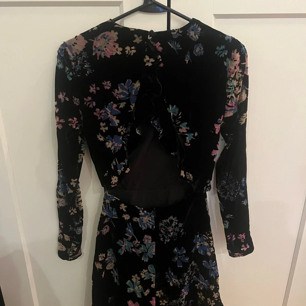 Rebecca Minkoff Black Floral Mini Dress - Picture 4 of 5